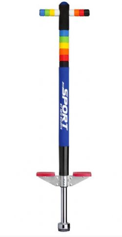SPORT POGO STICK ARC-EN-CIEL AVEC ANNEAU EN SILICONE